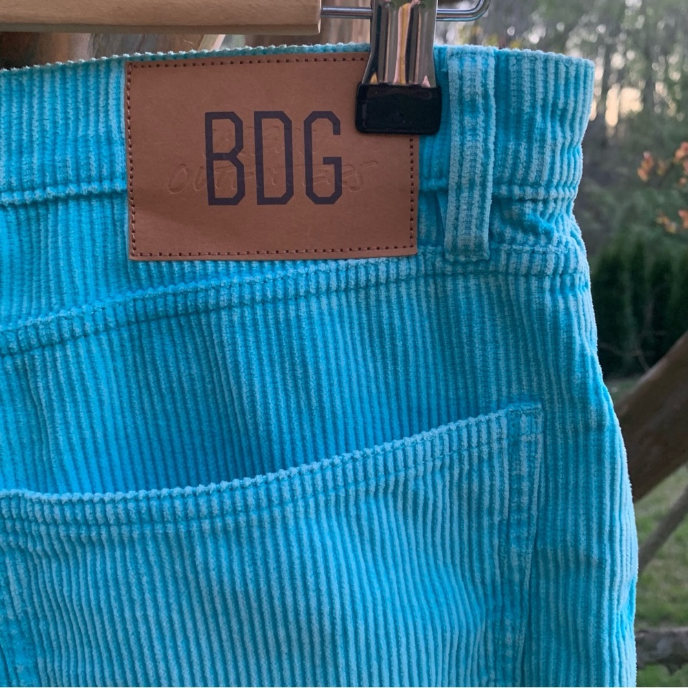 UO BDG High & Wide Corduroy Pants in Turquoise/Blue - Picture 8 of 12